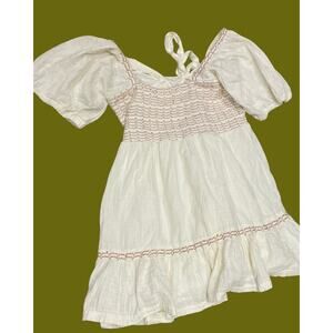 Large Free People Boho Smocked Midi Dress